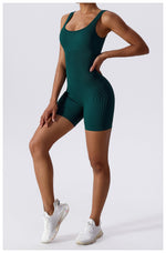 SculptFit Ribbed Seamless Yoga Bodysuit