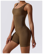SculptFit Ribbed Seamless Yoga Bodysuit