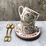 New Arrival Top Grade Bone Porcelain Coffee Cups Vintage Ceramic Cups On-glazed Advanced Tea Cups And Saucers Sets Luxury Gifts