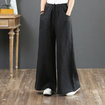 New Spring And Summer Cotton Linen Women's Pants Loose Wide Leg High Waist Mopping Straight Woman