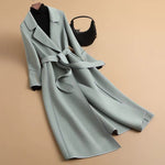 Winter Wool Coat Women Jacket Veste Femme Trench Ladies Woolen Long Coats Casual Blends Outerwear Woman Clothes Casaco Feminino