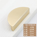 1pc Cabinet Drawer Handle and Knob Aluminum Furniture Handles Golden Black Nickle Semicircle Half Moon Matte Pull 64mm