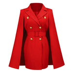 2023 Sexy Slim Women Blazer Jacket Temperament Cape Cloak Long Sleeve Blazer Women Coats
