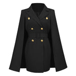 2023 Sexy Slim Women Blazer Jacket Temperament Cape Cloak Long Sleeve Blazer Women Coats
