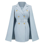 2023 Sexy Slim Women Blazer Jacket Temperament Cape Cloak Long Sleeve Blazer Women Coats