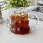 3D Creative Glass Cups Transparent Mugs with Handle Coffee Cup Cute Water Bottles Heat Resistant Milk Coupe Best Festival Gifts