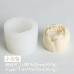 3D DIY Rose Peony Flowers Mould Cold Dishes Cake Flipping Candles Scented Candles Handmade Valentine's Day Soap Silicone Mold