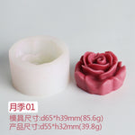 3D DIY Rose Peony Flowers Mould Cold Dishes Cake Flipping Candles Scented Candles Handmade Valentine's Day Soap Silicone Mold