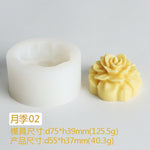 3D DIY Rose Peony Flowers Mould Cold Dishes Cake Flipping Candles Scented Candles Handmade Valentine's Day Soap Silicone Mold