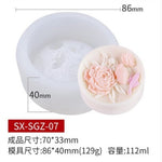 3D DIY Rose Peony Flowers Mould Cold Dishes Cake Flipping Candles Scented Candles Handmade Valentine's Day Soap Silicone Mold