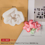 3D DIY Rose Peony Flowers Mould Cold Dishes Cake Flipping Candles Scented Candles Handmade Valentine's Day Soap Silicone Mold