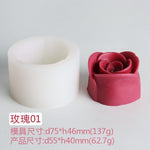 3D DIY Rose Peony Flowers Mould Cold Dishes Cake Flipping Candles Scented Candles Handmade Valentine's Day Soap Silicone Mold