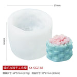 3D DIY Rose Peony Flowers Mould Cold Dishes Cake Flipping Candles Scented Candles Handmade Valentine's Day Soap Silicone Mold