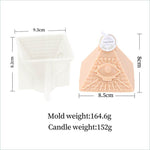 3D Pharaoh Pyramid Candle Silicone Mold Handmade Scented Plaster Supplies Resin Soap Candle Mould Pattern for Candles Home Decor