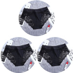 3Pcs/Lot Lace Women's Panties Sets Ice Silk Seamless Underwear Female Transparent  Briefs Mid-Rise Lady Panty Woman Lingerie