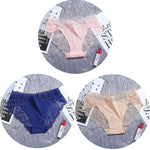 3Pcs/Lot Lace Women's Panties Sets Ice Silk Seamless Underwear Female Transparent  Briefs Mid-Rise Lady Panty Woman Lingerie