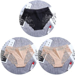 3Pcs/Lot Lace Women's Panties Sets Ice Silk Seamless Underwear Female Transparent  Briefs Mid-Rise Lady Panty Woman Lingerie