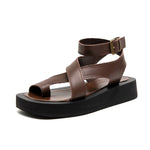 AIYUQI Women Summer Sandals 2023 New Genuine Leather Ladies Sandals Flat Fashion Sandals Women