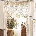 Bohemia Hand-woven Macrame Cotton Door Curtain Tapestry Wall Hanging Art Tapestry Wedding Backdrop Tapestry Decoration