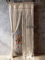 Bohemia Hand-woven Macrame Cotton Door Curtain Tapestry Wall Hanging Art Tapestry Wedding Backdrop Tapestry Decoration
