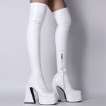 Brand Design Sexy Party Thigh High Boots Women Street Platform Female High Heels Punk Over The Knee Boots Shoes For Woman 2022