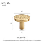 Dooroom Brass Furniture Handles Modern Hammered Round Hexagon Pulls Wardrobe Dresser Cupboard Cabinet Drawer Wine Bar Knobs