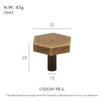 Dooroom Brass Furniture Handles Modern Hammered Round Hexagon Pulls Wardrobe Dresser Cupboard Cabinet Drawer Wine Bar Knobs