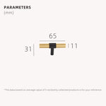 Dooroom Brass Furniture Handles Modern Knurling Black Gold Pulls Wardrobe Dresser Cupboard Cabinet Drawer Shoe Box Knobs