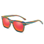 GM Handmade Wooden Colorful frame Sunglasses Polarized Gafas Eyewear Eyeglasses Reflective lens Men Women Bamboo sunglasses