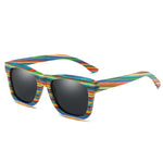 GM Handmade Wooden Colorful frame Sunglasses Polarized Gafas Eyewear Eyeglasses Reflective lens Men Women Bamboo sunglasses