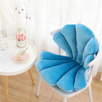 Luxurious Velvet Seal Shell Chair Cushion Unqiue Rose Pink Seat Pillow Upscale Restaurant Chair Decor Girly Room Decorations