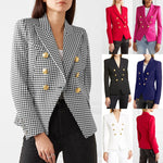 Fashion Blazer Women Coat Brand Quality Clothing Tailored Woman Blazer Double Breasted Female Basic Coat Ladies Overcoat Clothes