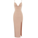 Bandage Women Dress 2020 New Summer Sexy Party Club Elegant Bodycon Bandage Dress Spaghetti Strap Ladies Clothes