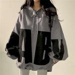 Fashion Letter Printing Hoodies Women 2023 Spring Autumn Thin Street Sports Loose Large Size Casual Hooded Pullover Womens Tops