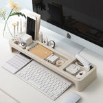 Computer Desk Organizer Stationery Holder Multifunctional Office Desk Accessories Study Table Organizer Shelf