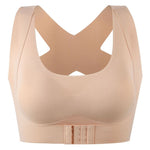 Fan·Sweet Bra For Women Posture Corrector Seamless Push Up Shockproof Sports Support Fitness Vest Underwear Corset Back Bralette