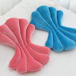 Luxurious Velvet Seal Shell Chair Cushion Unqiue Rose Pink Seat Pillow Upscale Restaurant Chair Decor Girly Room Decorations