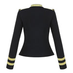 Gilded Billie Jean O-Neck Bandage Blazer