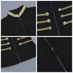 Gilded Billie Jean O-Neck Bandage Blazer