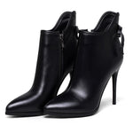Winter Short Plush Thick Warm Pointed Toe  Women Boots Butterfly-Knot High Top Thin Heel Zipper Real Leather Boots ZY170911