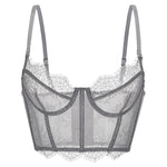CINOON Amazing Shaper Bra Women 's  Embroidery Bralette Adjustable Shoulder Strap Removable Ultra-thin Underwear Ladies Bra