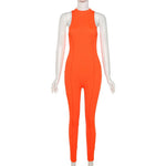 Elegant Basic Bodycon Sleeveless Jumpsuit for Women Casual Fitness Rompers Y2k Playsuit Activity Bodysuit Streetwear Overalls