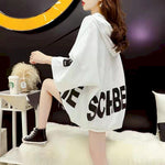 2023 Summer New Womens Short Sleeve Hoodies Loose Hooded T-shirt Fried Street Korean Sweatshirt Harajuku Hoodie Womens Tshirt