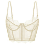 CINOON Amazing Shaper Bra Women 's  Embroidery Bralette Adjustable Shoulder Strap Removable Ultra-thin Underwear Ladies Bra