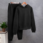 Women Tracksuit Sets Elegant Warm Hoodie Sweatshirts and Long Pants Fashion 2 Piece Sets Female Sweatshirt Suits 2021