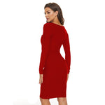 CIEMIILI Women Long Sleeve Bodycon Bandage Corset Dress 2022 New Summer Sexy Square Collar Celebrity Runway Party Female dresses