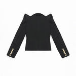 HIGH QUALITY New Fashion 2023 Designer Stylish Jacket Women's Slim Fitting Peak Shoulders Blazer