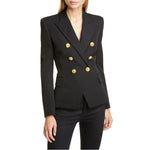 Fashion Blazer Women Coat Brand Quality Clothing Tailored Woman Blazer Double Breasted Female Basic Coat Ladies Overcoat Clothes