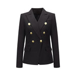 Fashion Blazer Women Coat Brand Quality Clothing Tailored Woman Blazer Double Breasted Female Basic Coat Ladies Overcoat Clothes