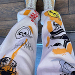 Women Sweat Pant Harajuku Butterfly Skull Printed Trousers Jogger Cargo Pants Loose Streetwear Autumn Winter Sweatpant Casual